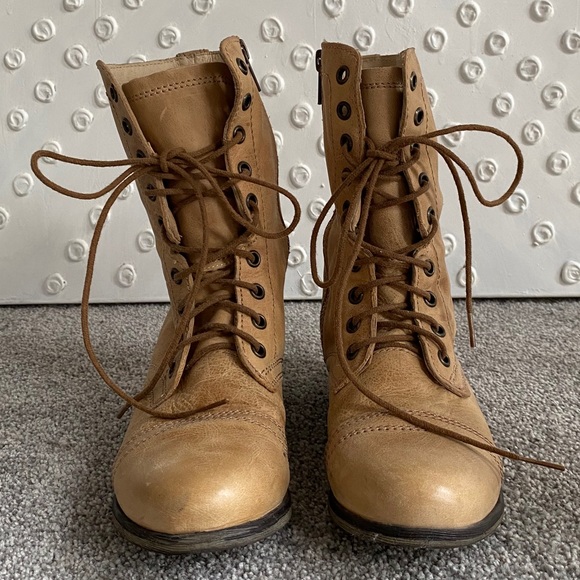 Steve Madden Troopa Lace Up Combat Boots - Picture 2 of 5